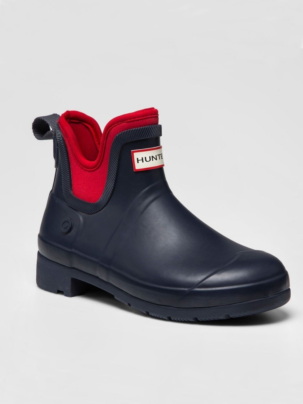 Hunter Navy Red Waterproof Chelsea Rain Wellies Boots 7